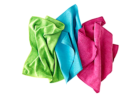 cleaning with microfiber cloths