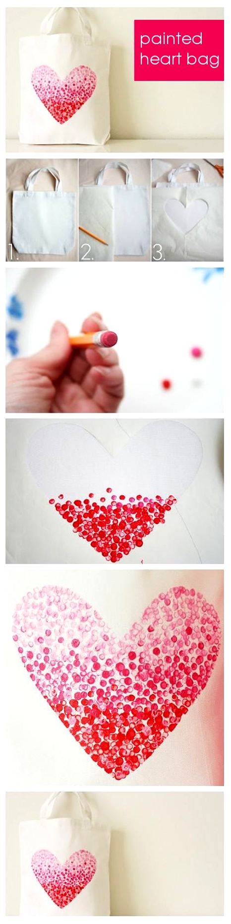 DIY heart bag