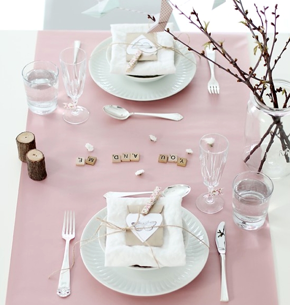 Valentines Day Table Setting You and Me