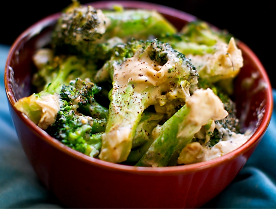 Creamy garlic broccoli